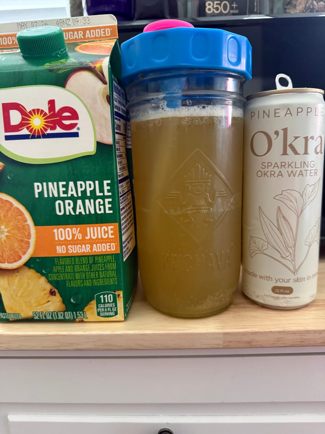 Customer photo review of O’kra – Sparkling Okra Water (Pineapple) | Hydration & Skin Health