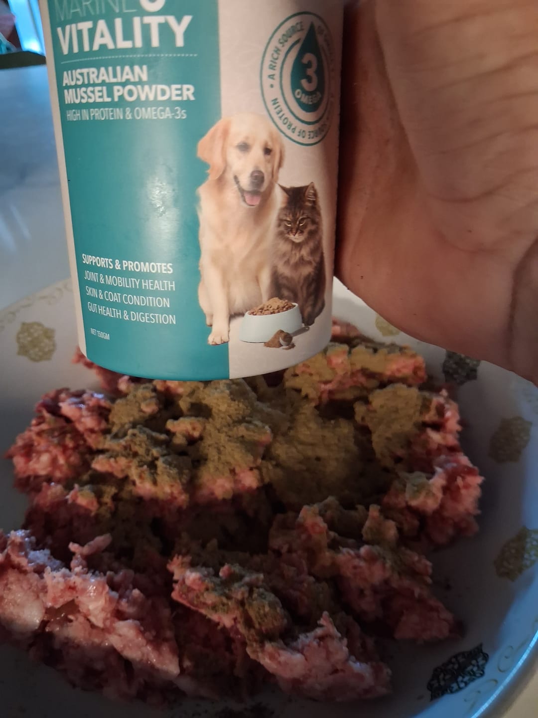 Customer photo review of Marine Vitality Mussel Powder. 150g.