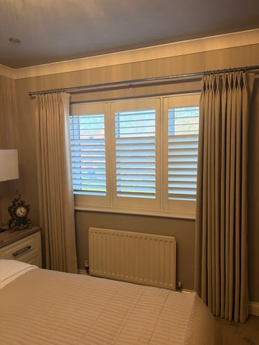 Customer photo review of Vivi Chenille Blackout Curtains for Bedroom & Living Room