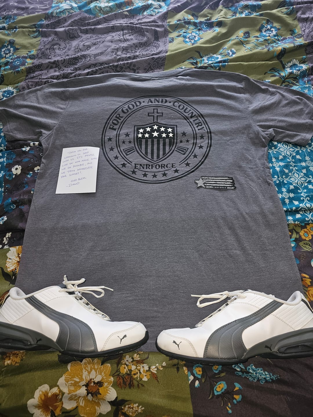 Customer photo review of For God And Country Tee