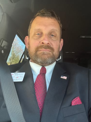 Customer photo review of Burgundy Red Plaid Men's Necktie Pocket Square Cufflinks Set