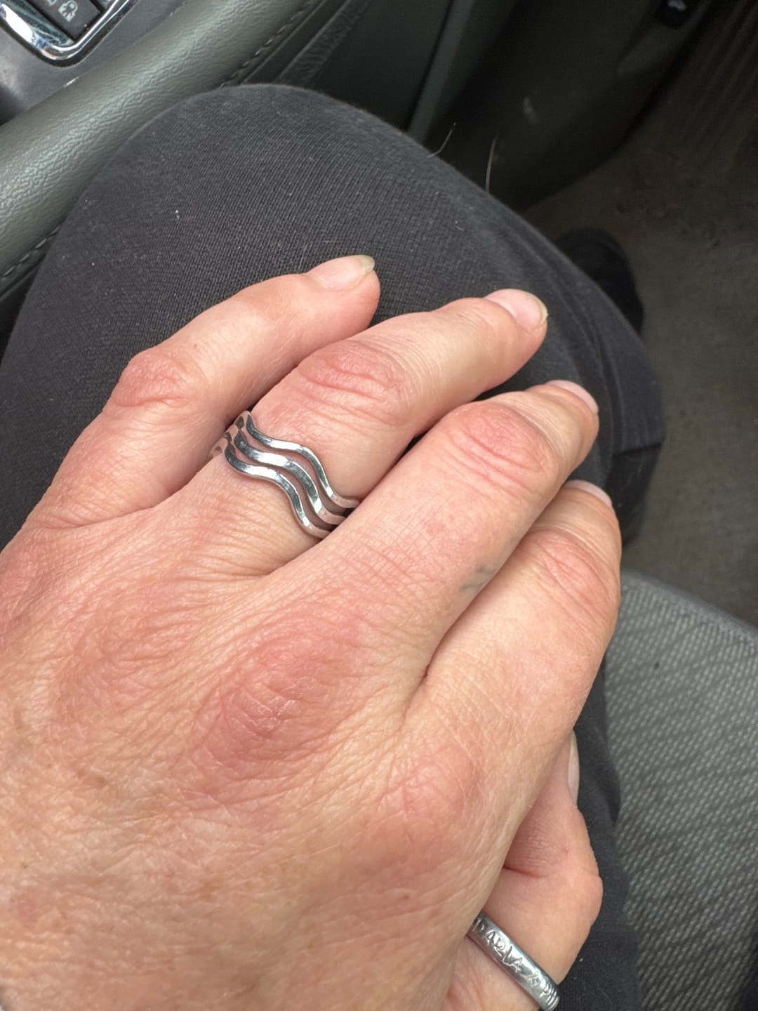 Customer photo review of Wave Trio Ring