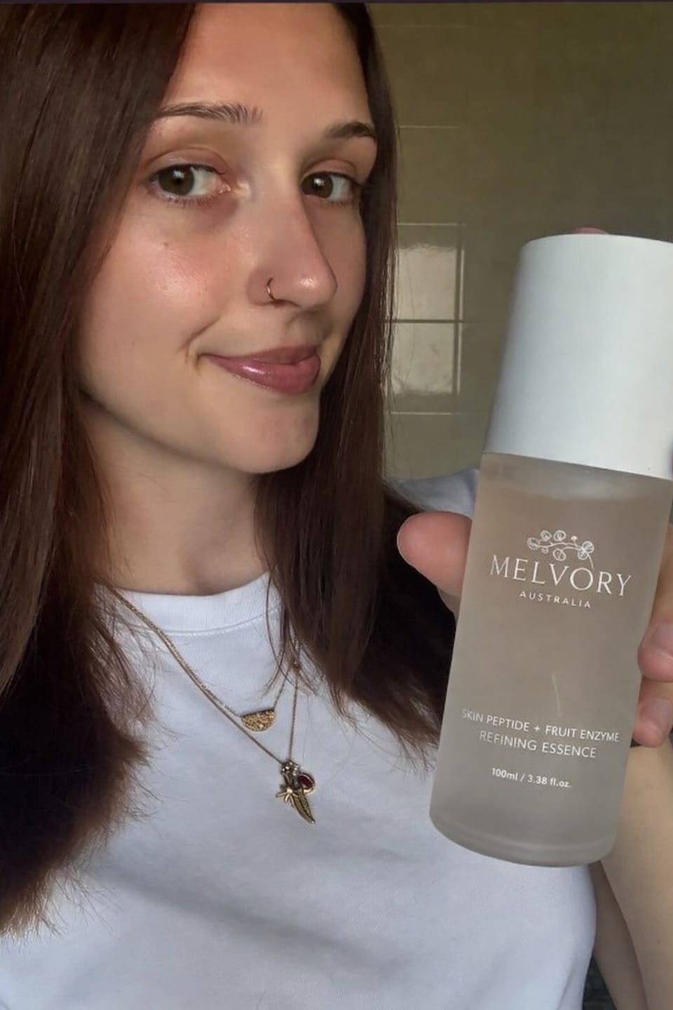 Customer photo review of SILK PEPTIDE + FRUIT ENZYME REFINING ESSENCE