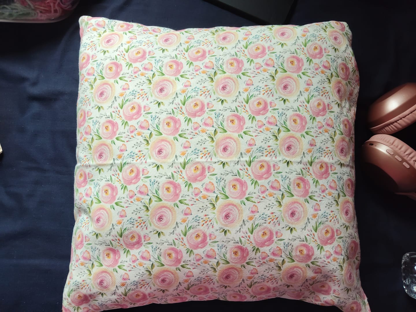 Customer photo review of Try Our New Fabric Panels: Linen Cushion Kit