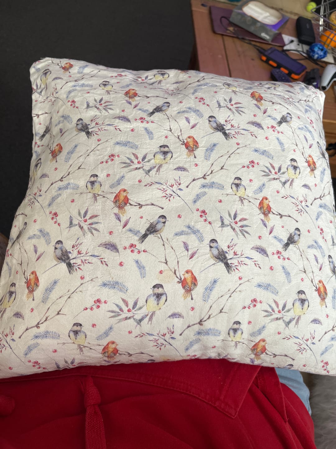 Customer photo review of Try Our New Fabric Panels: Linen Cushion Kit