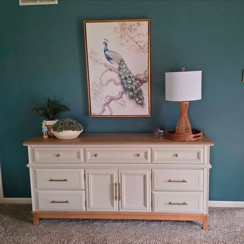 Customer photo review of Elegant Peacock Print