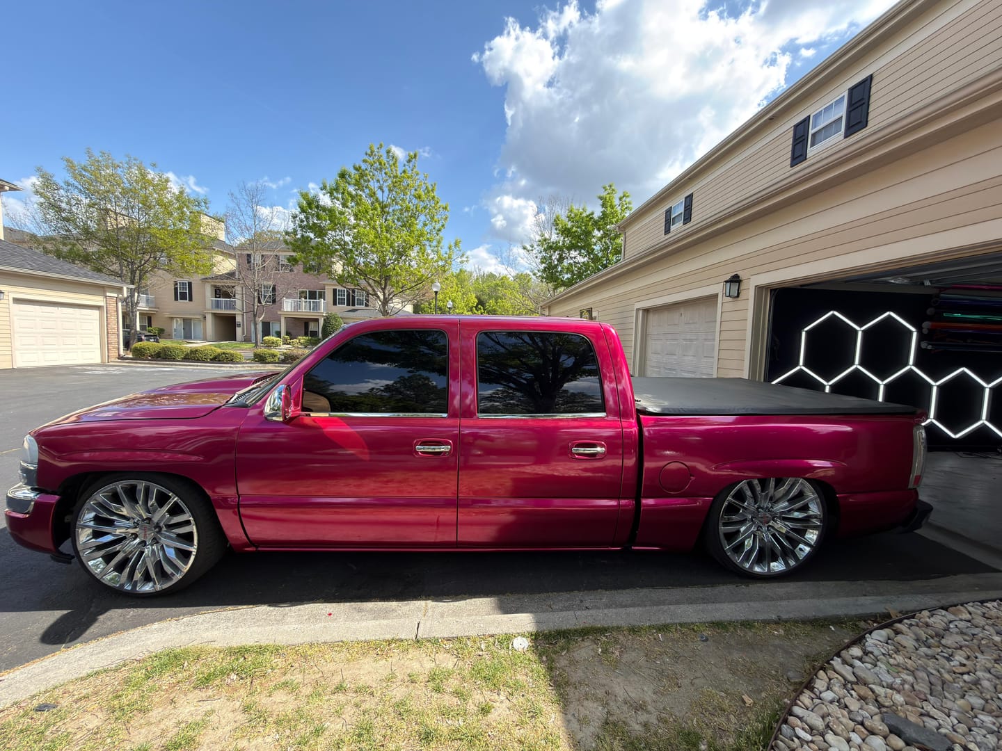 Customer photo review of Glossy Metallic Rubellite Purple Vinyl Wrap
