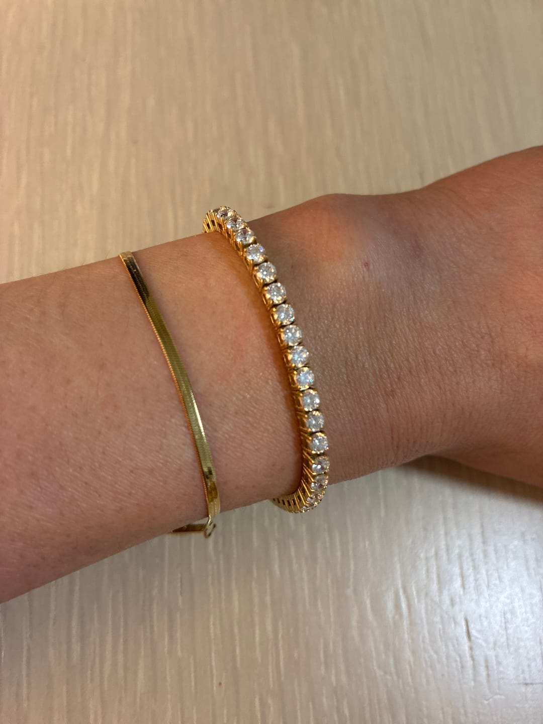 Customer photo review of Luxe Tennis Bracelet
