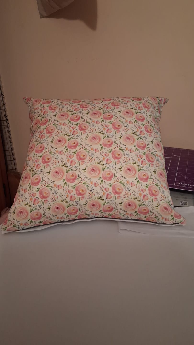 Customer photo review of Try Our New Fabric Panels: Linen Cushion Kit