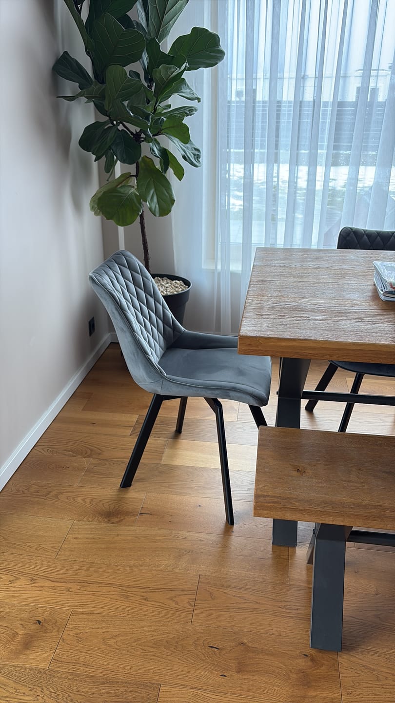 Customer photo review of Scaun tapitat K520, gri/negru, stofa catifelata, rotativ, 45x63x80 cm