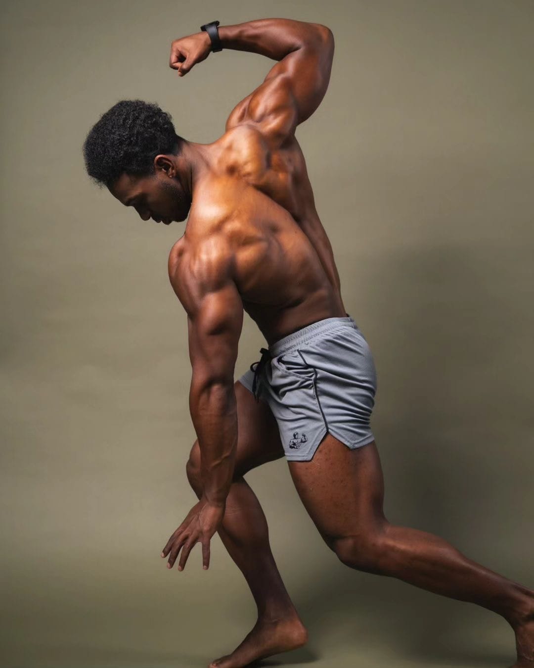 Customer photo review of GREY DRI-FIT SHORTS