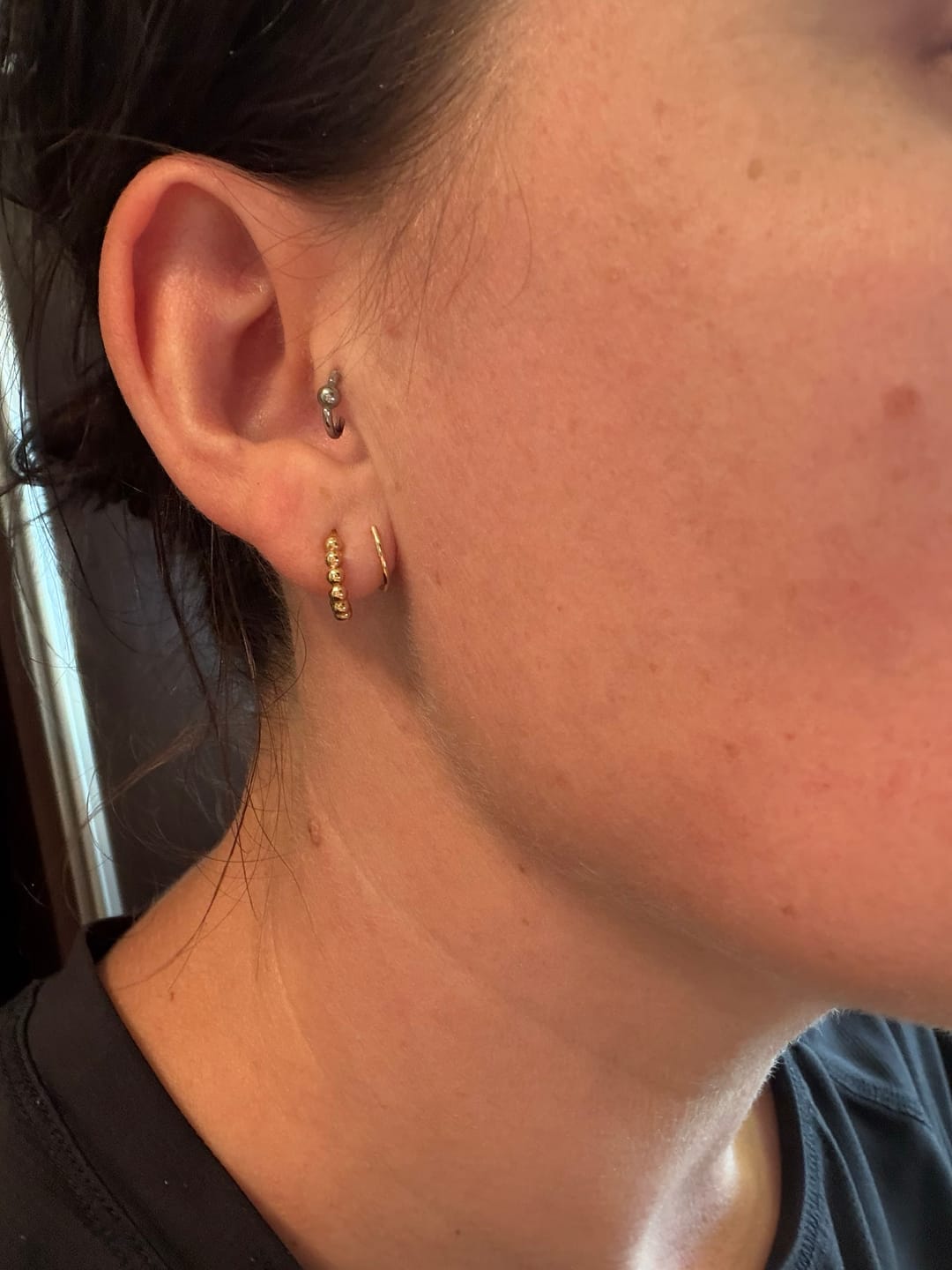 Customer photo review of Troika Hug Studs