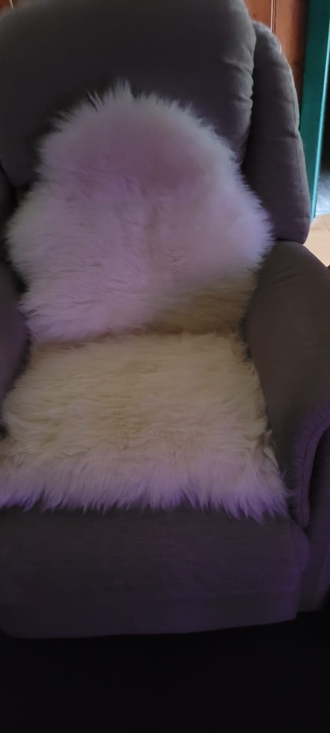 Customer photo review of Small - Single Long Wool Sheepskin Rug