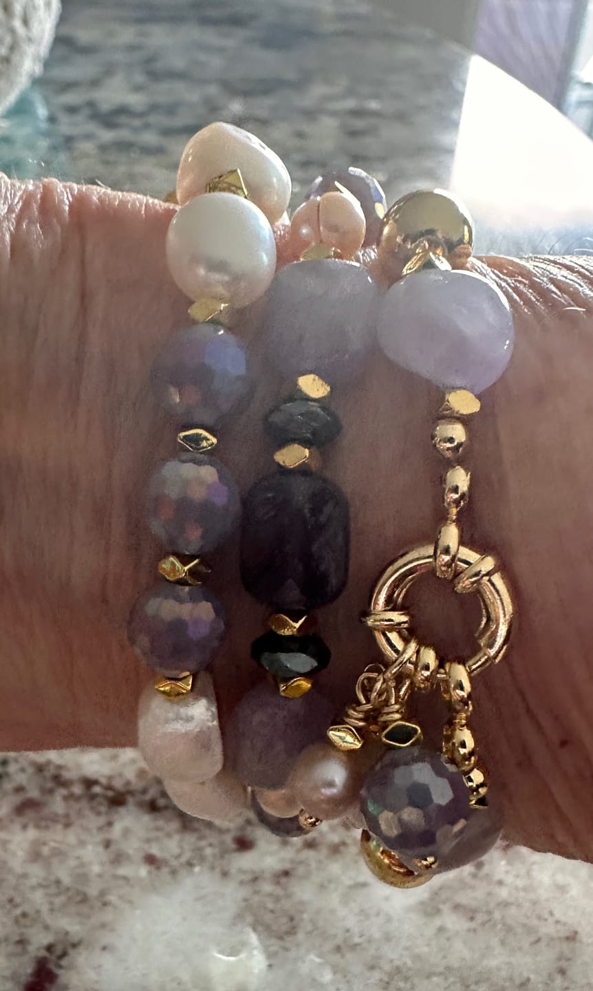Customer photo review of Crystal Shores Braided Stretch Apple Watch Strap