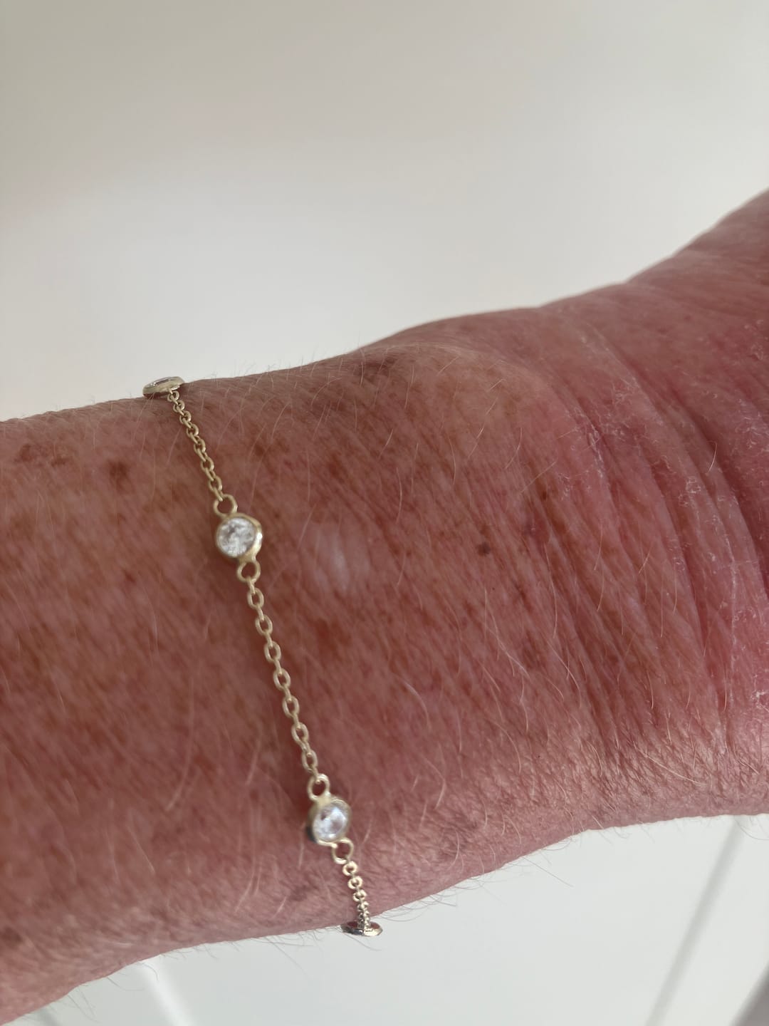 Customer photo review of The Gold 'Diamonds' By The Metre Bracelet