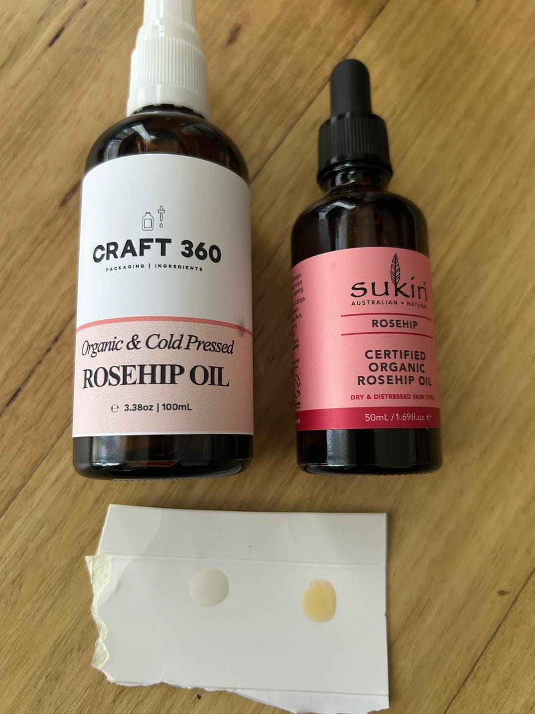 Customer photo review of Certified Organic Rosehip Oil - Cold Pressed - Refined - ACO Cert. No. 14153
