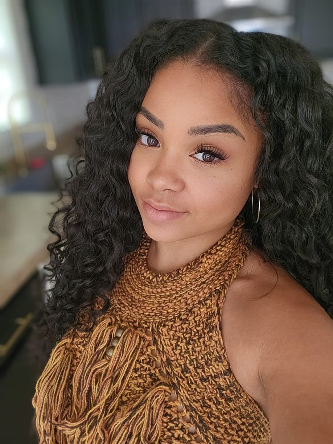 Customer photo review of Natural Color Loose Deep Wave Bulk Human Braiding Hair