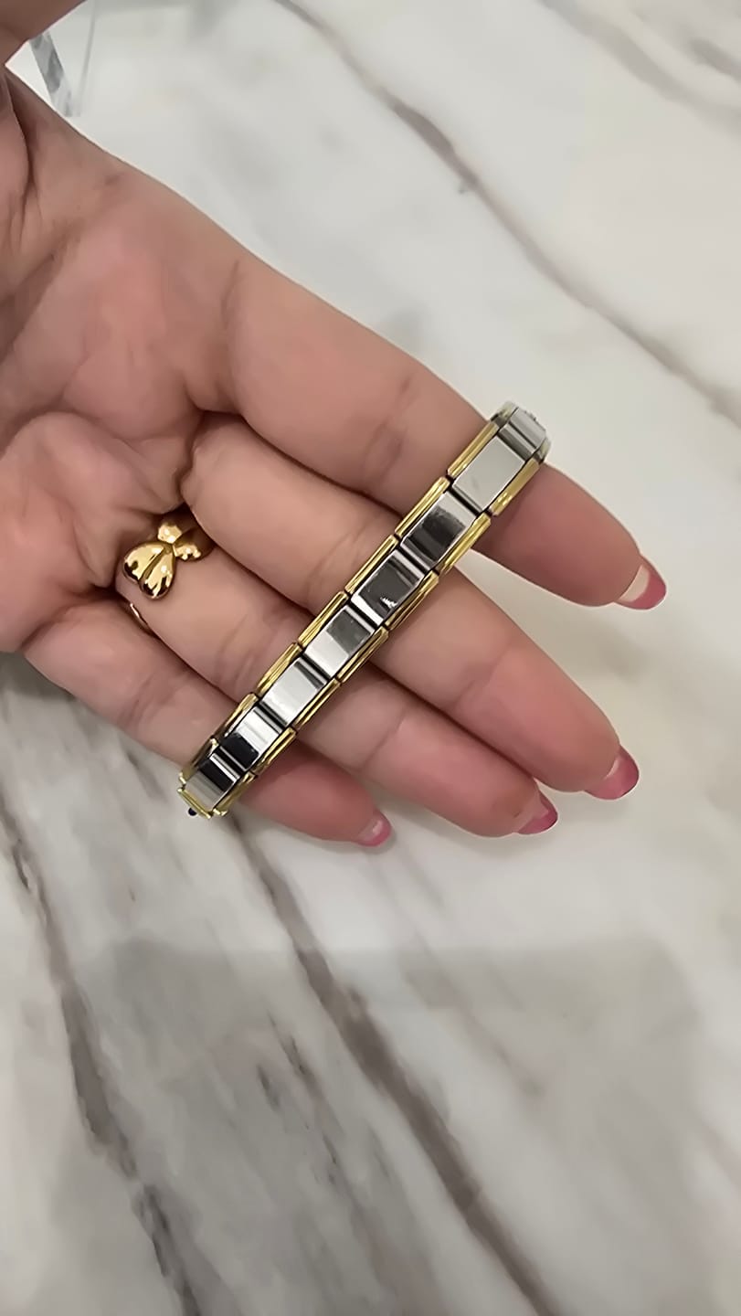 Customer photo review of Pulsera Italiana Combinada