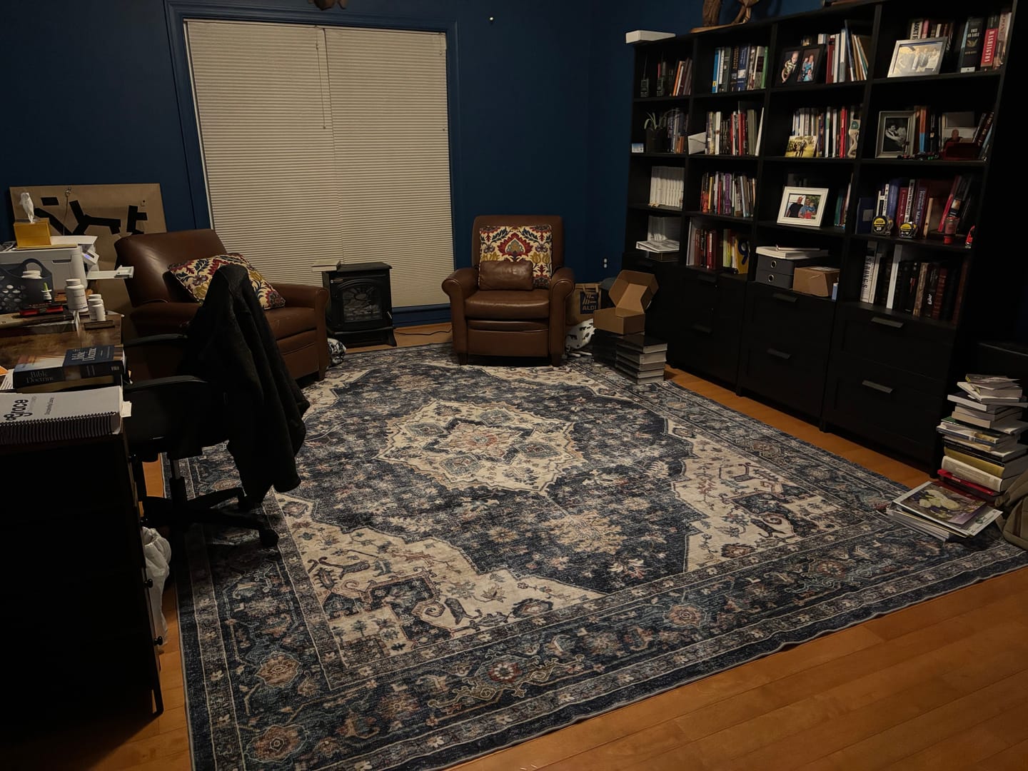 Customer photo review of Selene Washable Area Rug - Blue/Beige