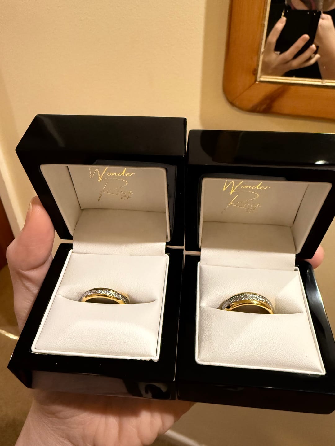 Customer photo review of The Golden Steel Wonder Ring Set