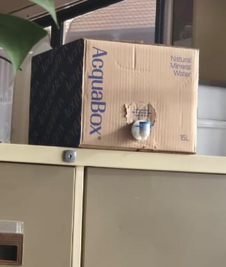 Customer photo review of AcquaBox 15L - Still Mineral Water (on tap Bag-in-Box)