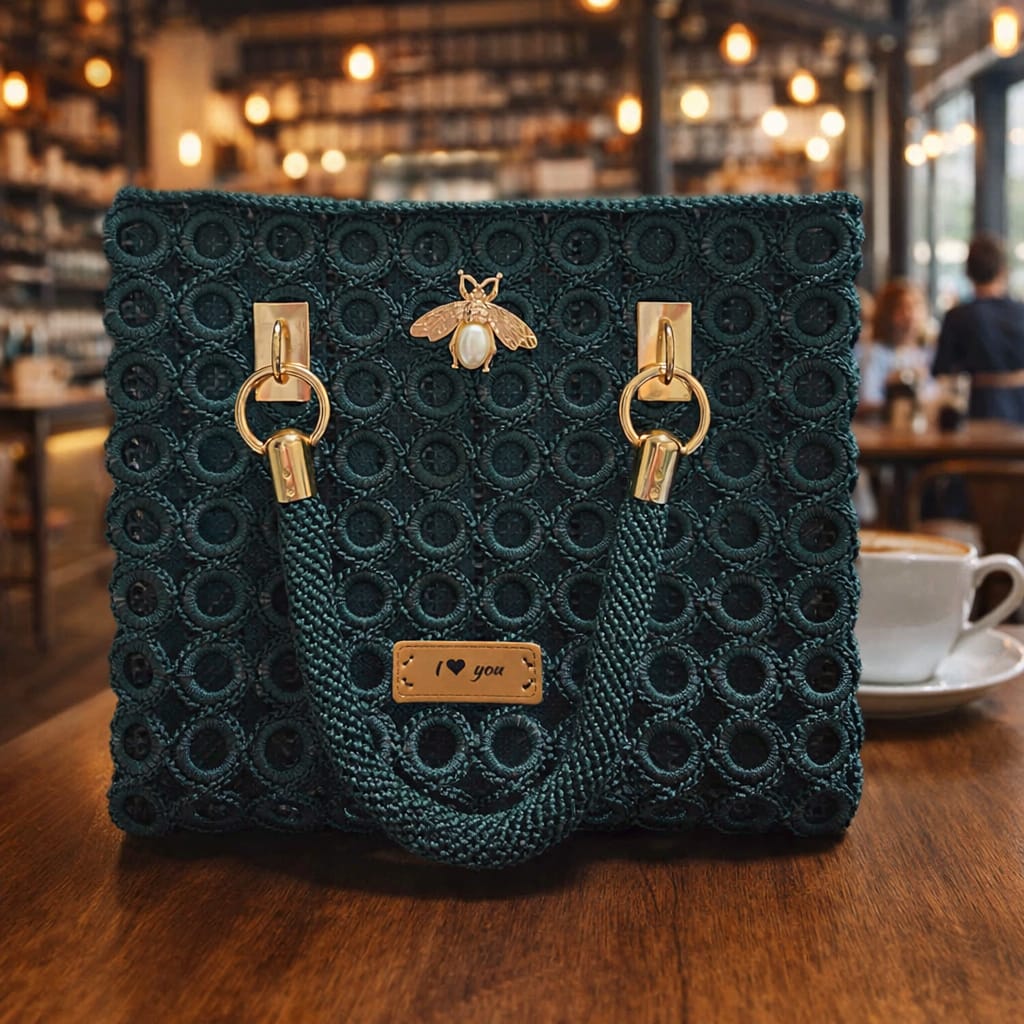 Customer photo review of CrochetPark™ Garden Bee Crochet Bag Kit