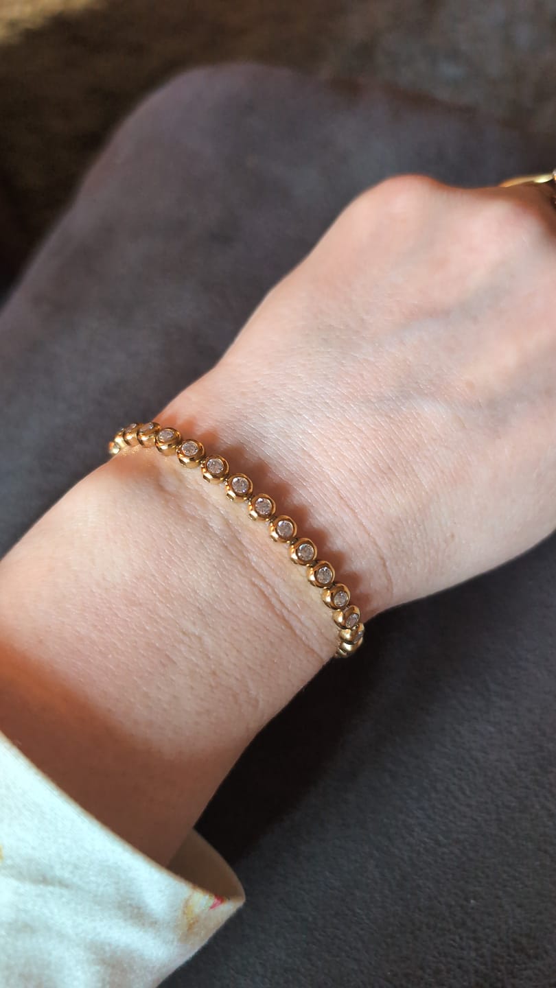 Customer photo review of Classic Bezel Tennis Bracelet