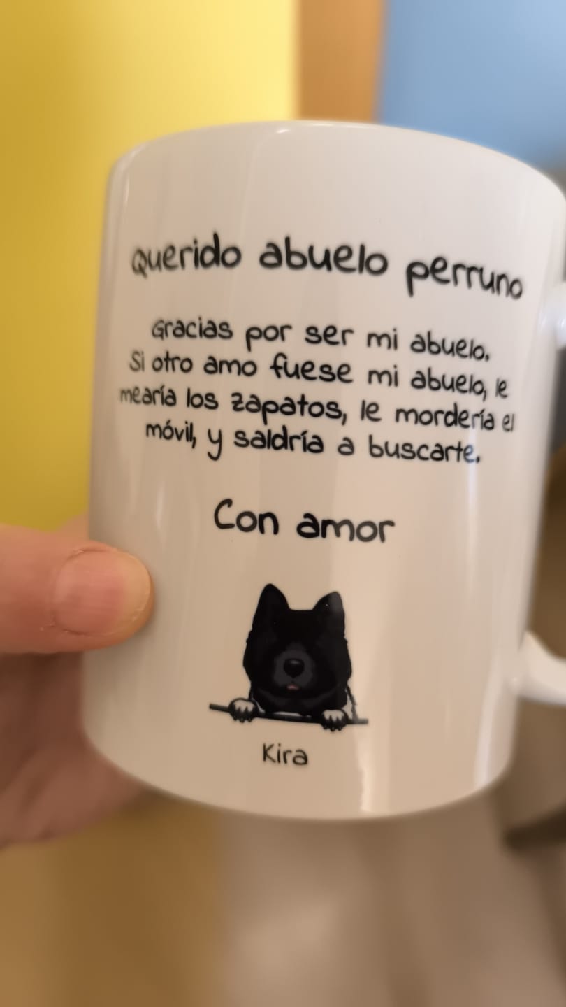 Customer photo review of Querido papá perruno - Taza personalizada