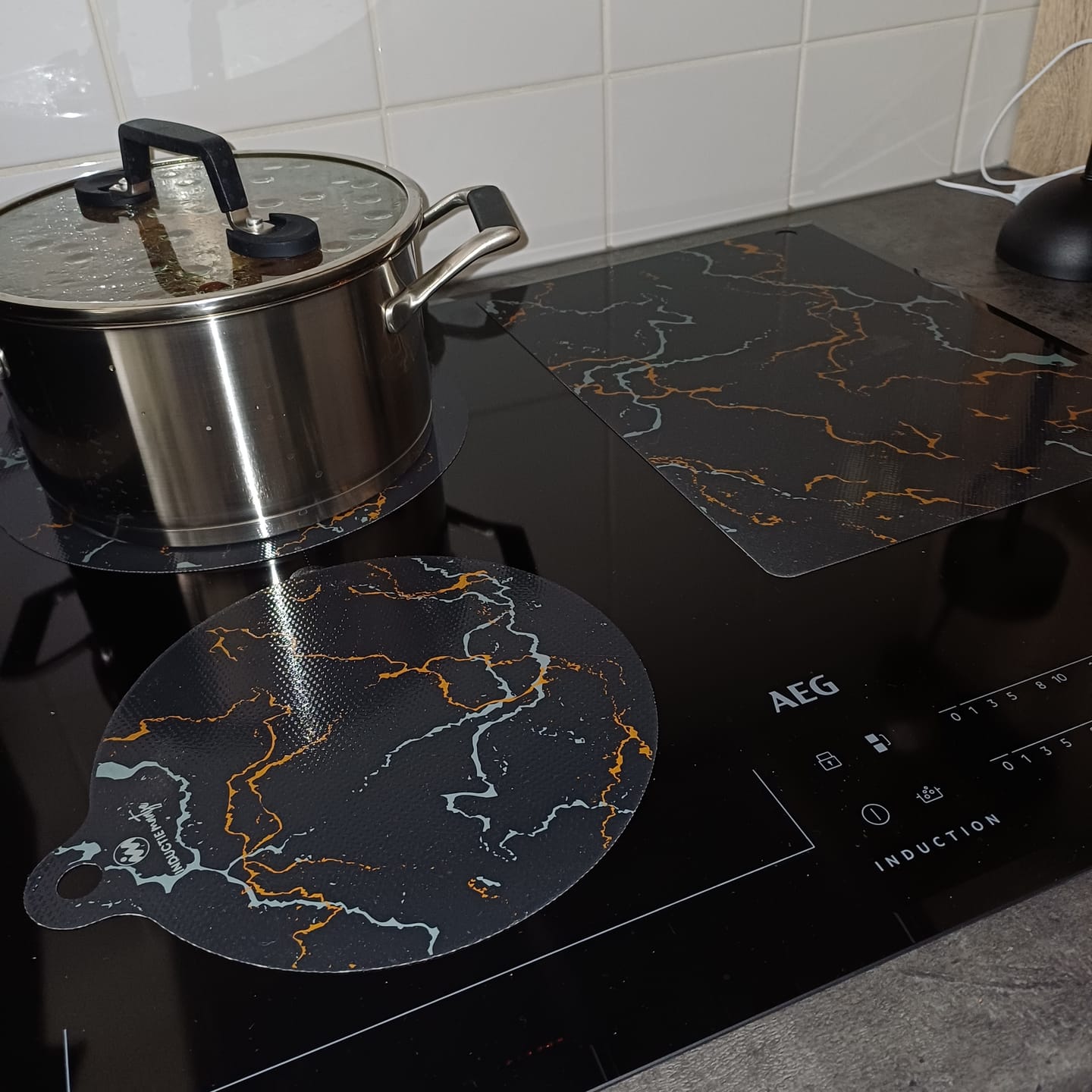 Customer photo review of Inductie matjes set van 5 - Marmer Design - Diverse maten + rechthoek