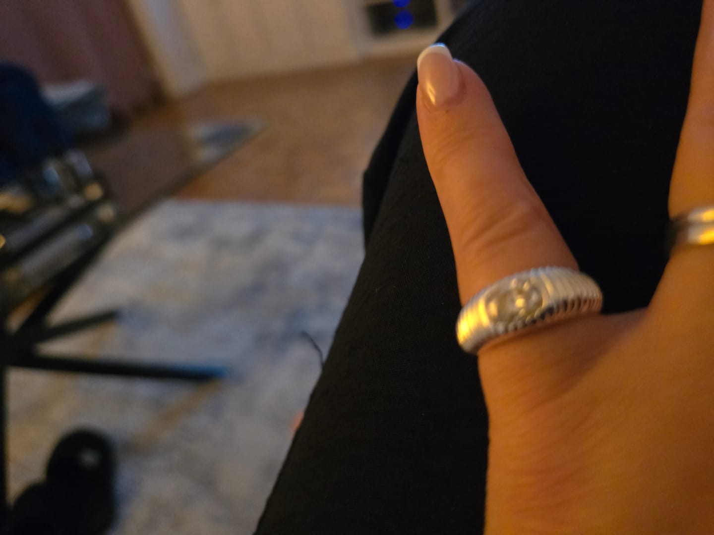 Customer photo review of 'Golden Armour' Diamond Gypsy Ring | Sterling Silver