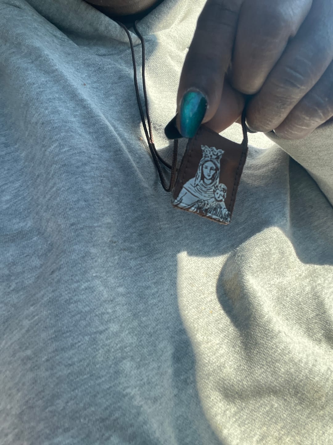 Customer photo review of OLMC Crown of Stars | Our Lady of Mt. Carmel Premium Brown Scapular