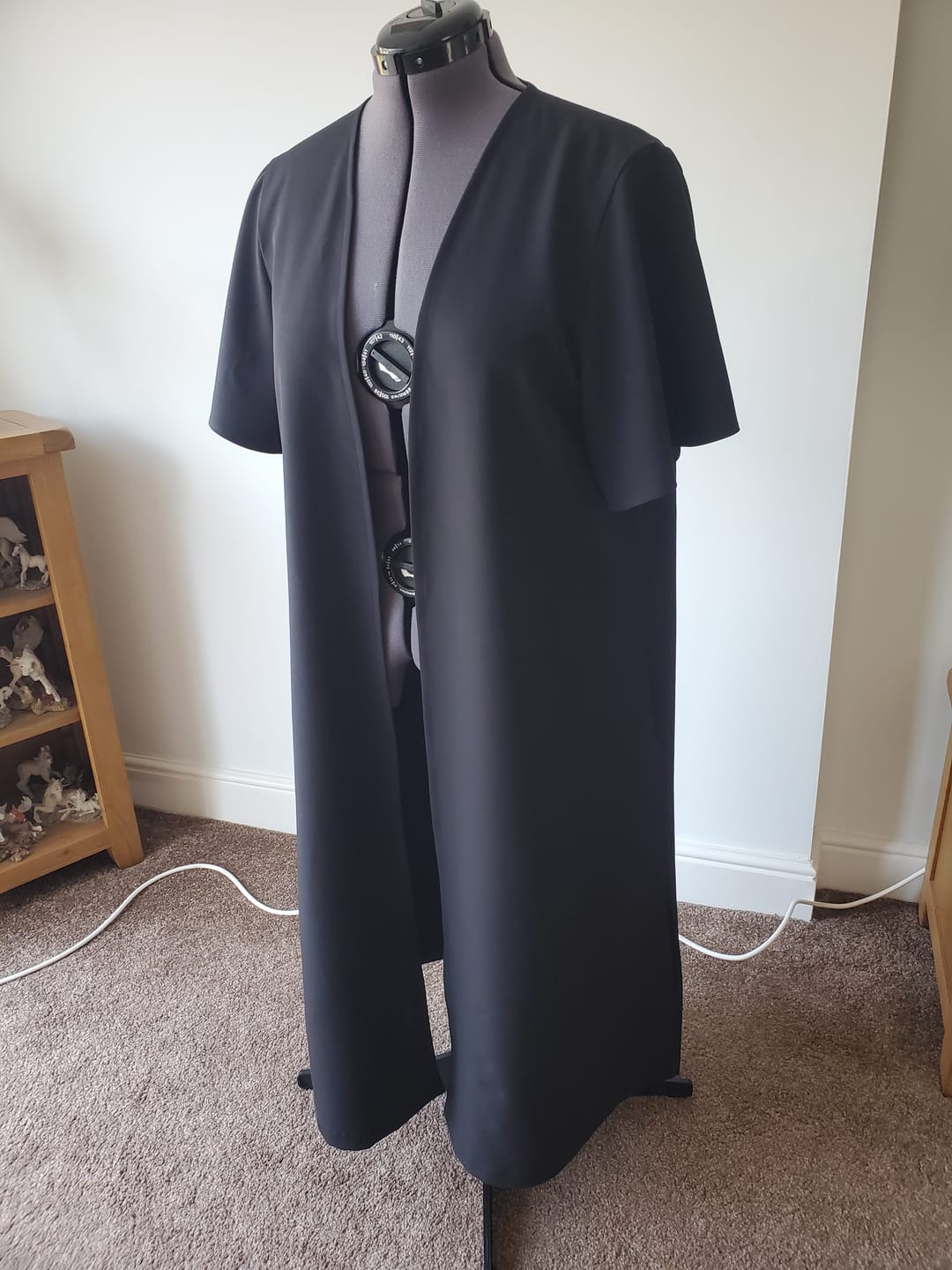 Customer photo review of Plain Black PolyViscose Fabric