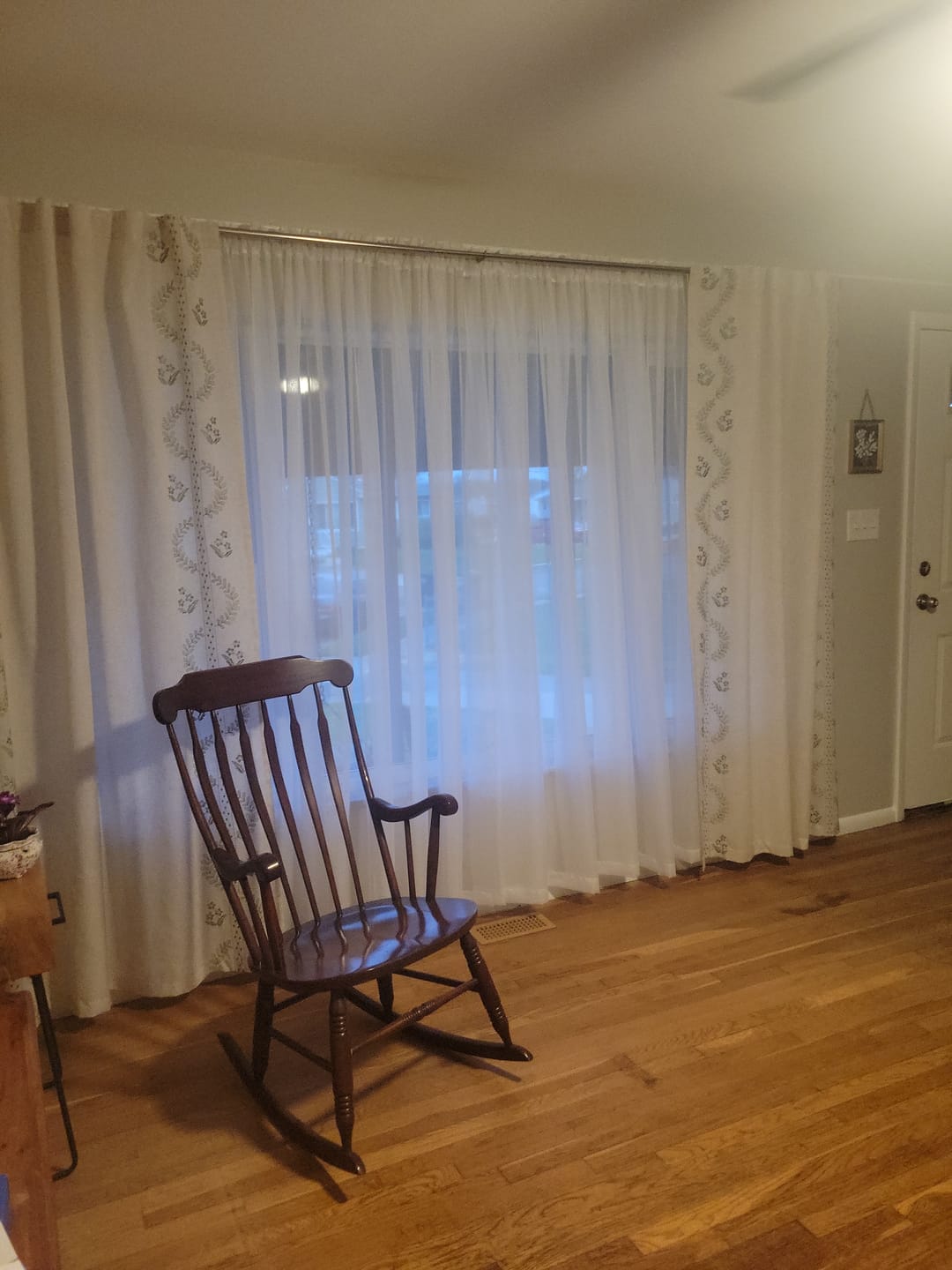 Customer photo review of Embroidered Vine Floral Linen Curtains