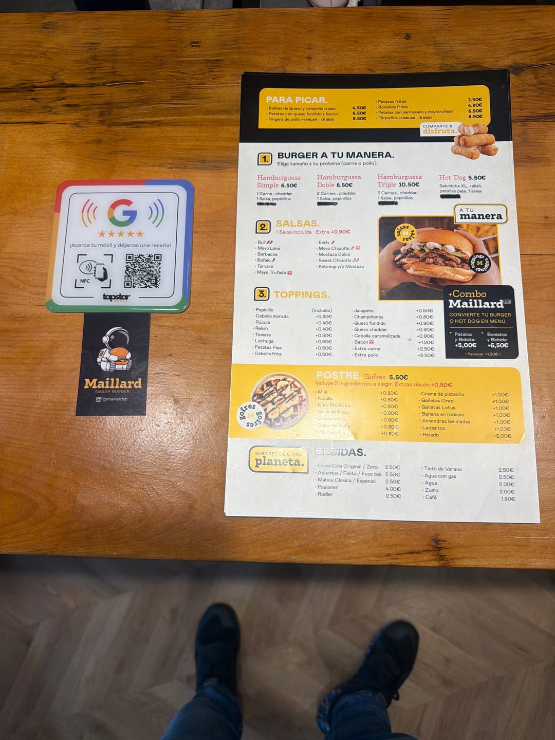 Customer photo review of Placa Reseñas de Google