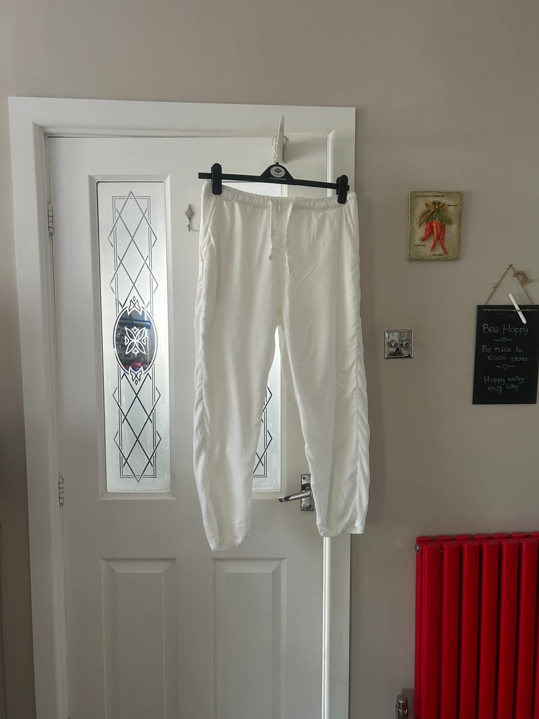 Customer photo review of Plain Linen Look Viscose Fabric