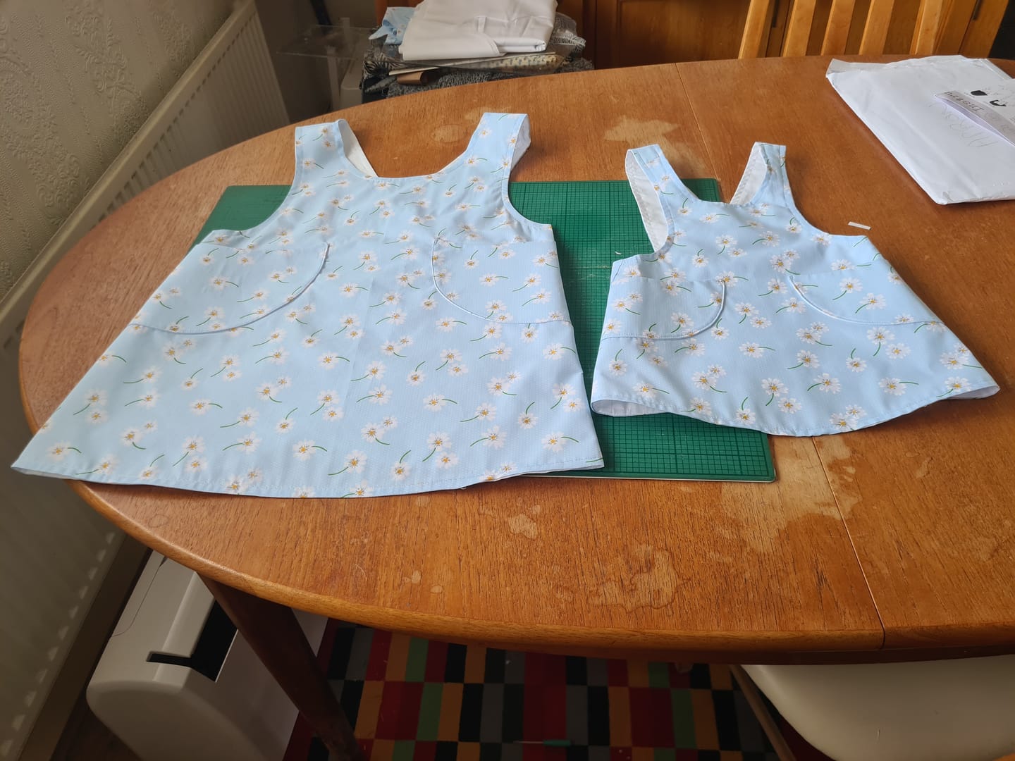 Customer photo review of White Flowers and Polka Dots Polycotton Fabric