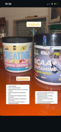 Customer photo review of Creatina PREMIUM Monohidrato de máxima pureza y calidad, sabor Lemon Paradise.