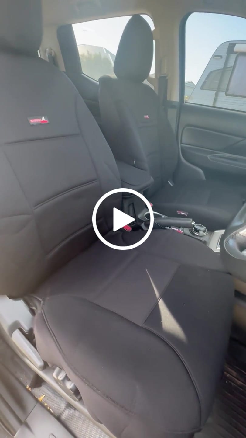 Customer video review of Sharkskin Seat Covers for Mitsubishi Triton MQ/MR (Jan/2015-Dec/2023)