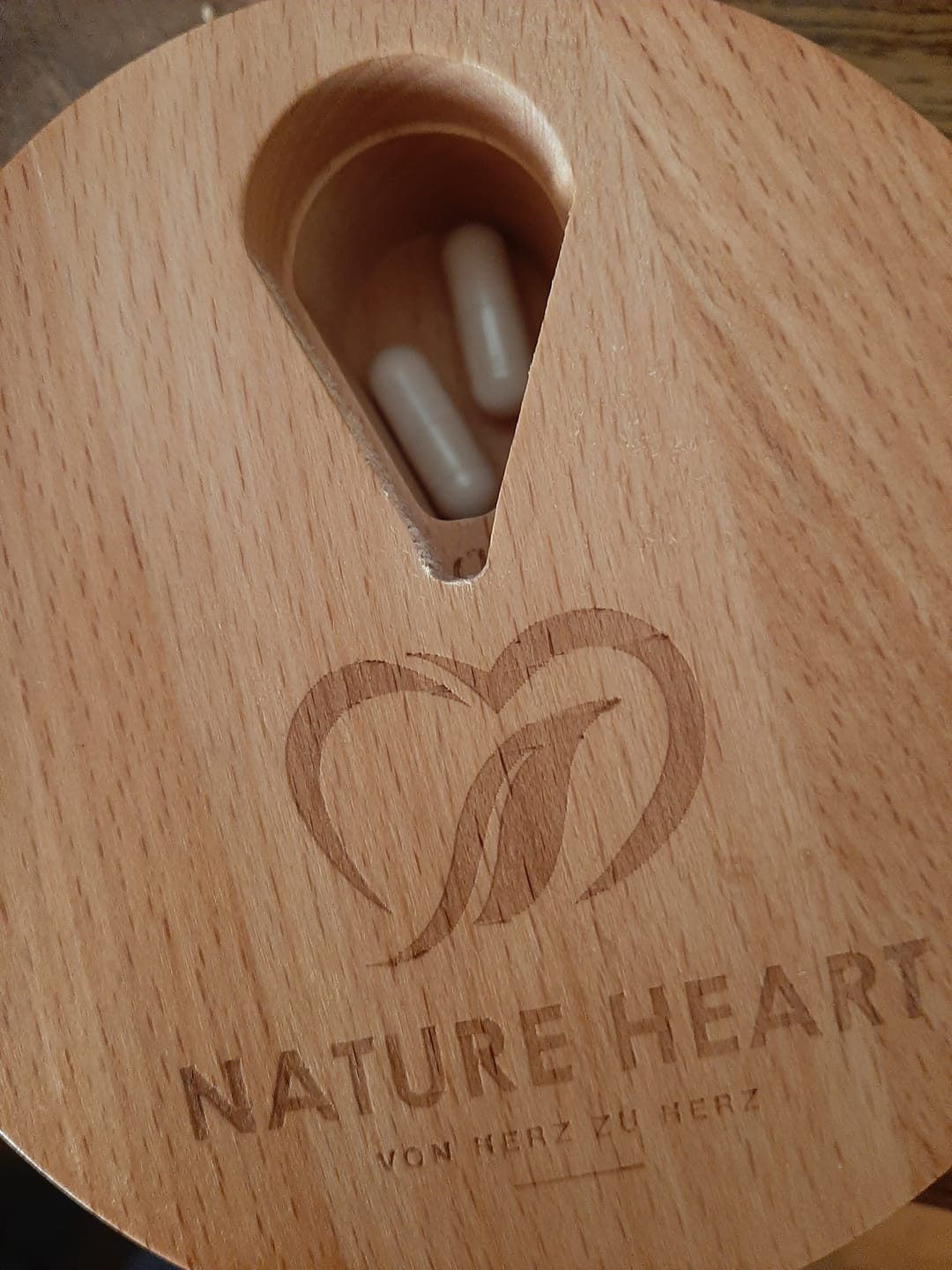 Customer photo review of Tabletten Kapsel - Holz Dosierbox