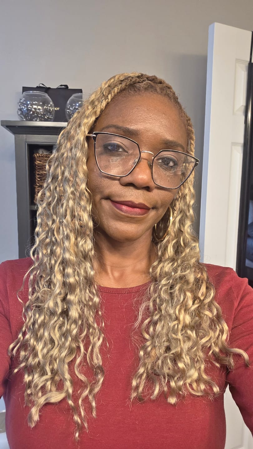 Customer photo review of #27 Honey Blonde Spanish Curl Human Crochet Hair