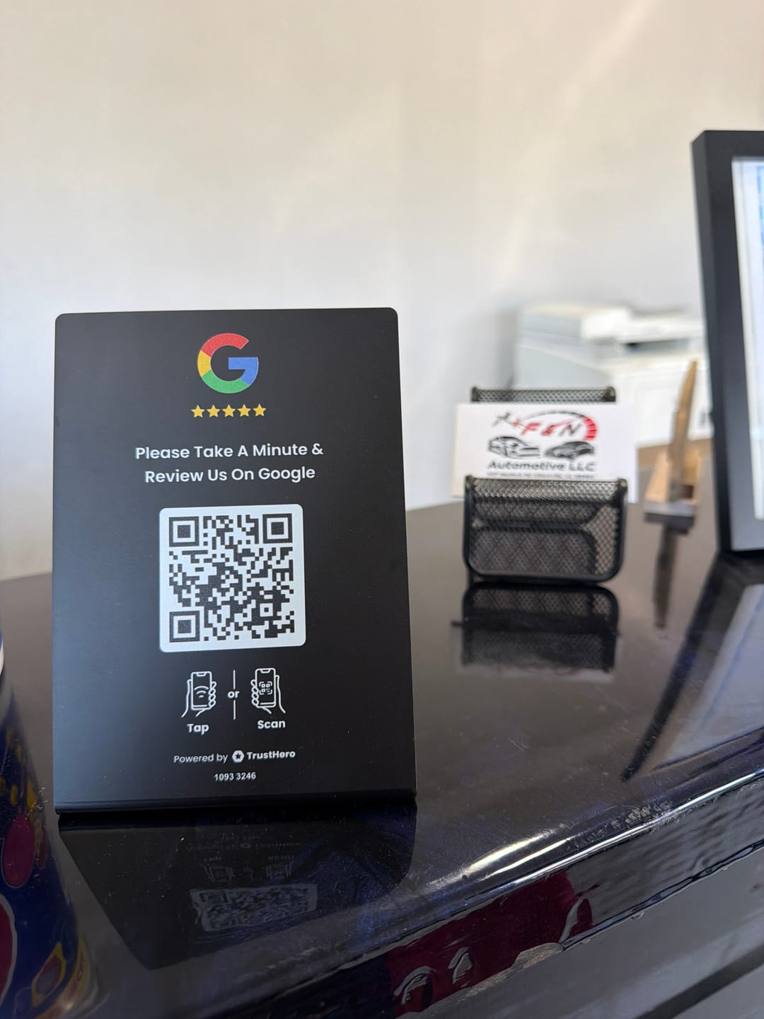 Customer photo review of Google Review Stand (Medium)