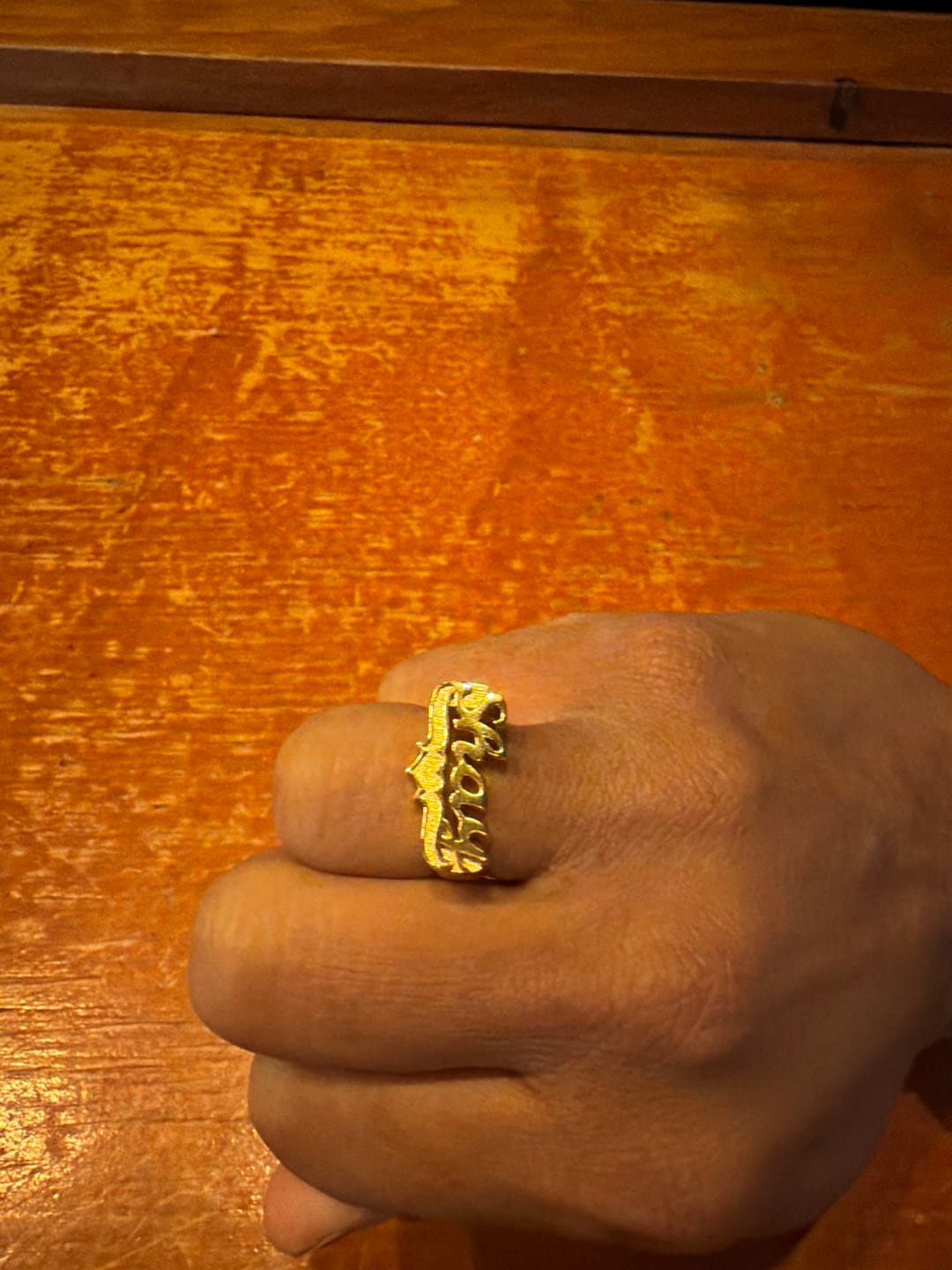 Customer photo review of 3D Name Ring