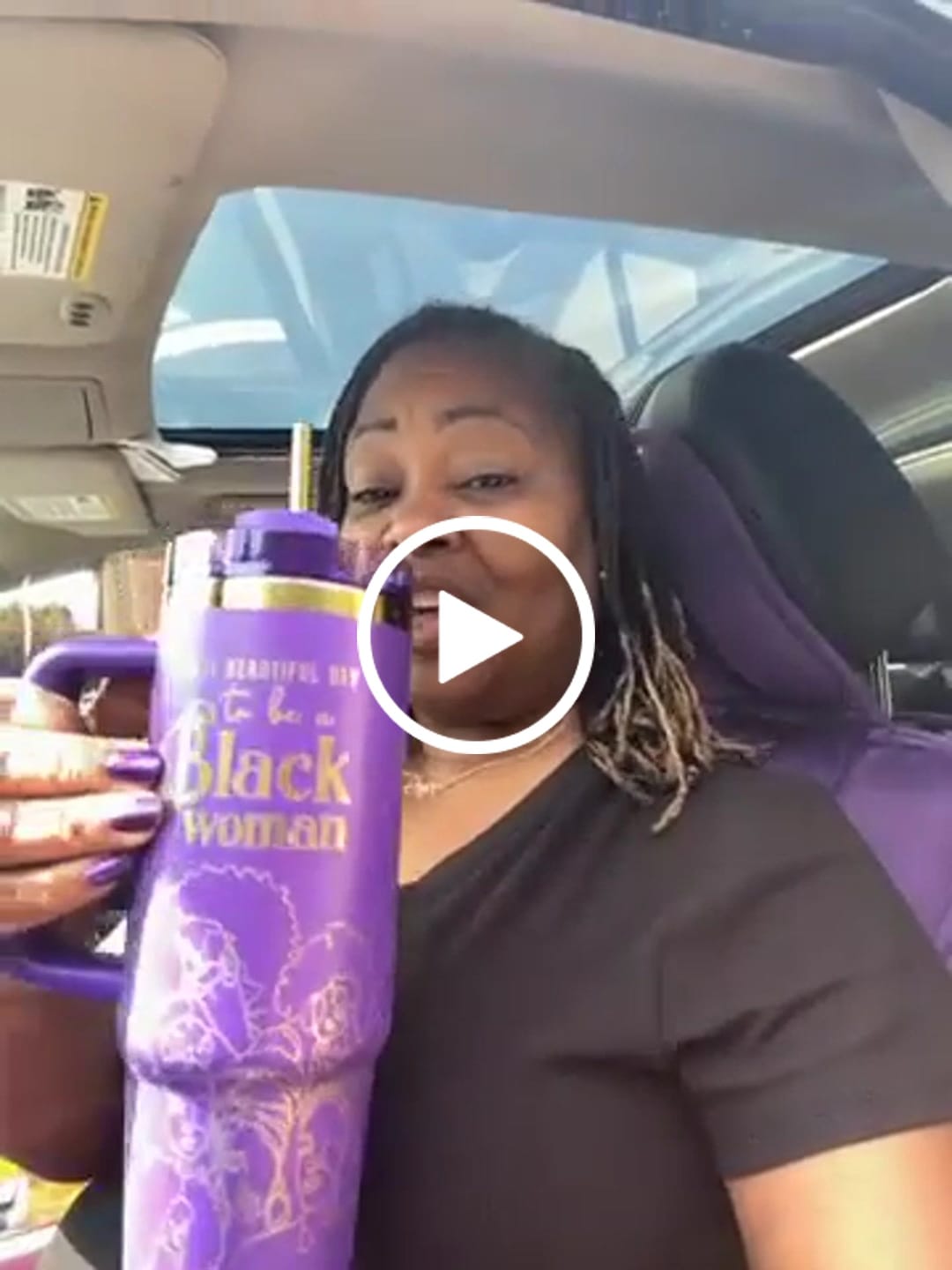 Customer video review of “Purple Reign” Insulated Tumbler – "It’s a Beautiful Day to be a Black Woman"