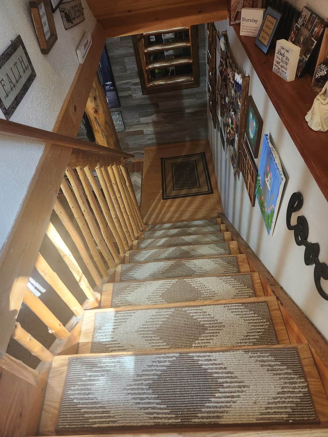Customer photo review of Textured Non-Slip Stair Treads - Brown