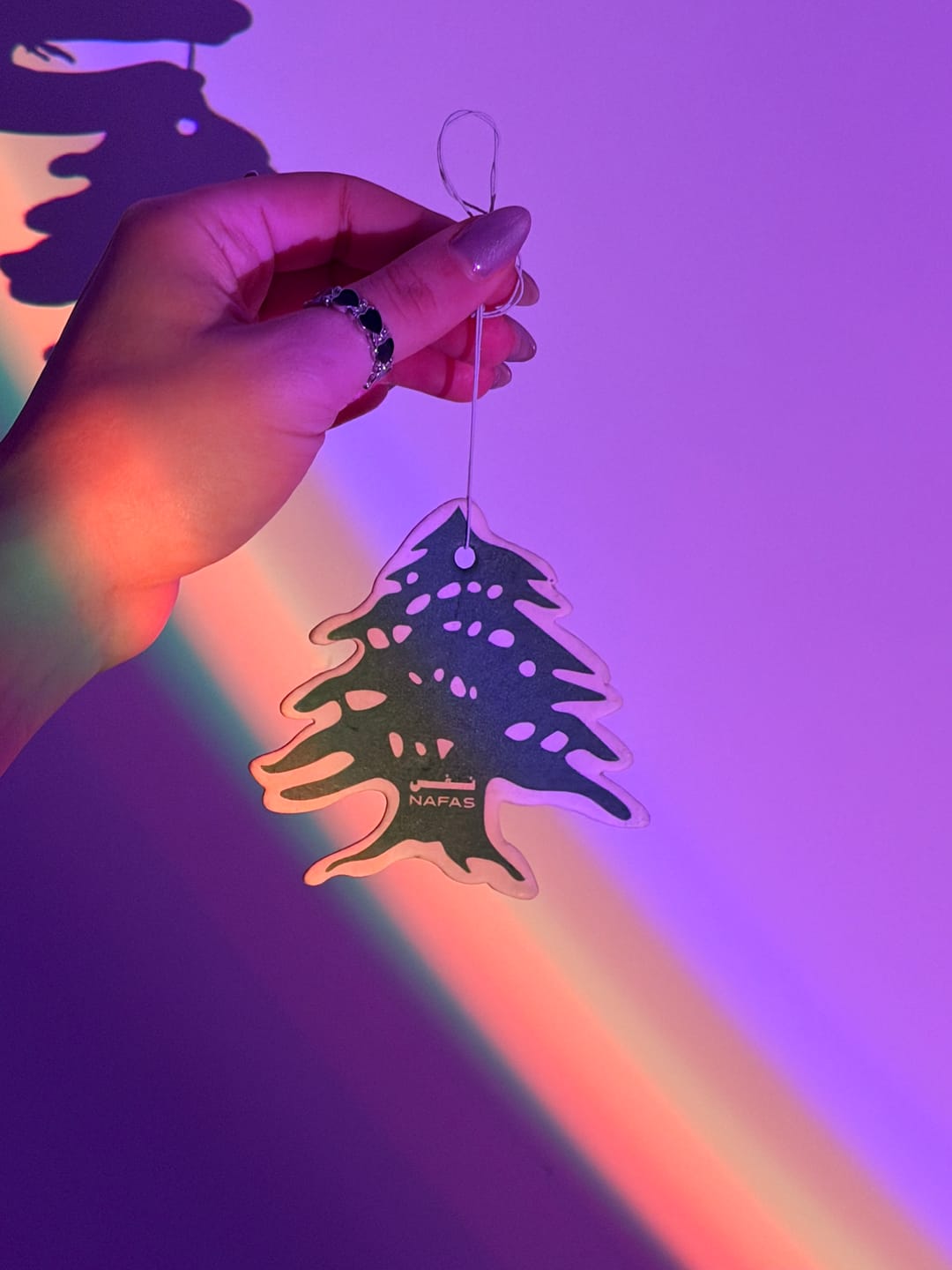 Customer photo review of Lebanese Cedar Air Freshener + Sticker Pack