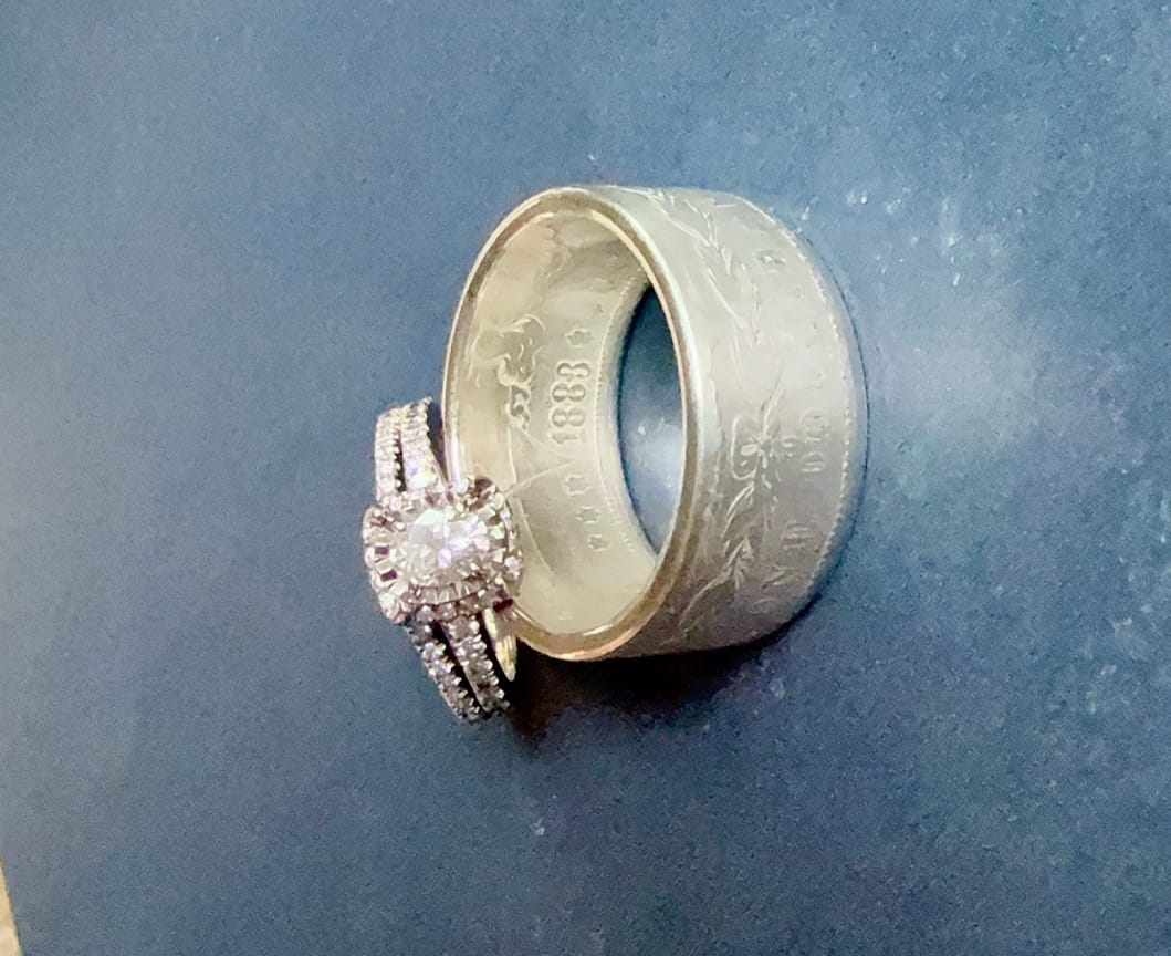 Customer photo review of Silver Coin Ring - Client Supplied