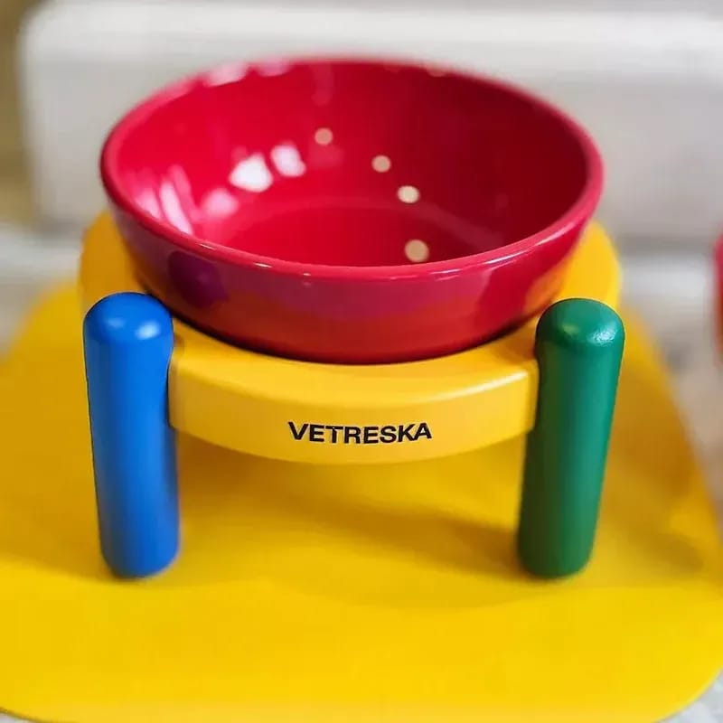 Customer photo review of Chroma Pet Bowl & Mat Set