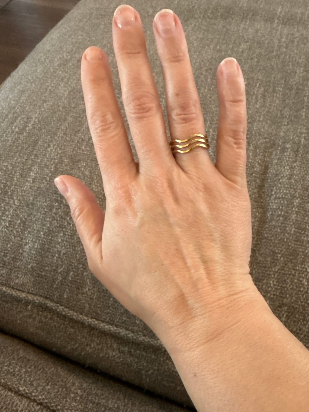 Customer photo review of Wave Trio Ring