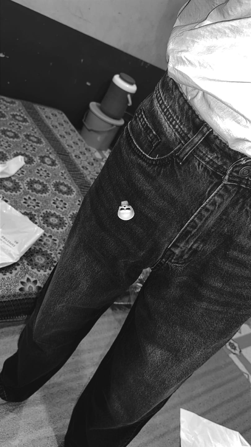 Customer photo review of Ice-Blue Baggy Denim - Loose Fit - UNISEX