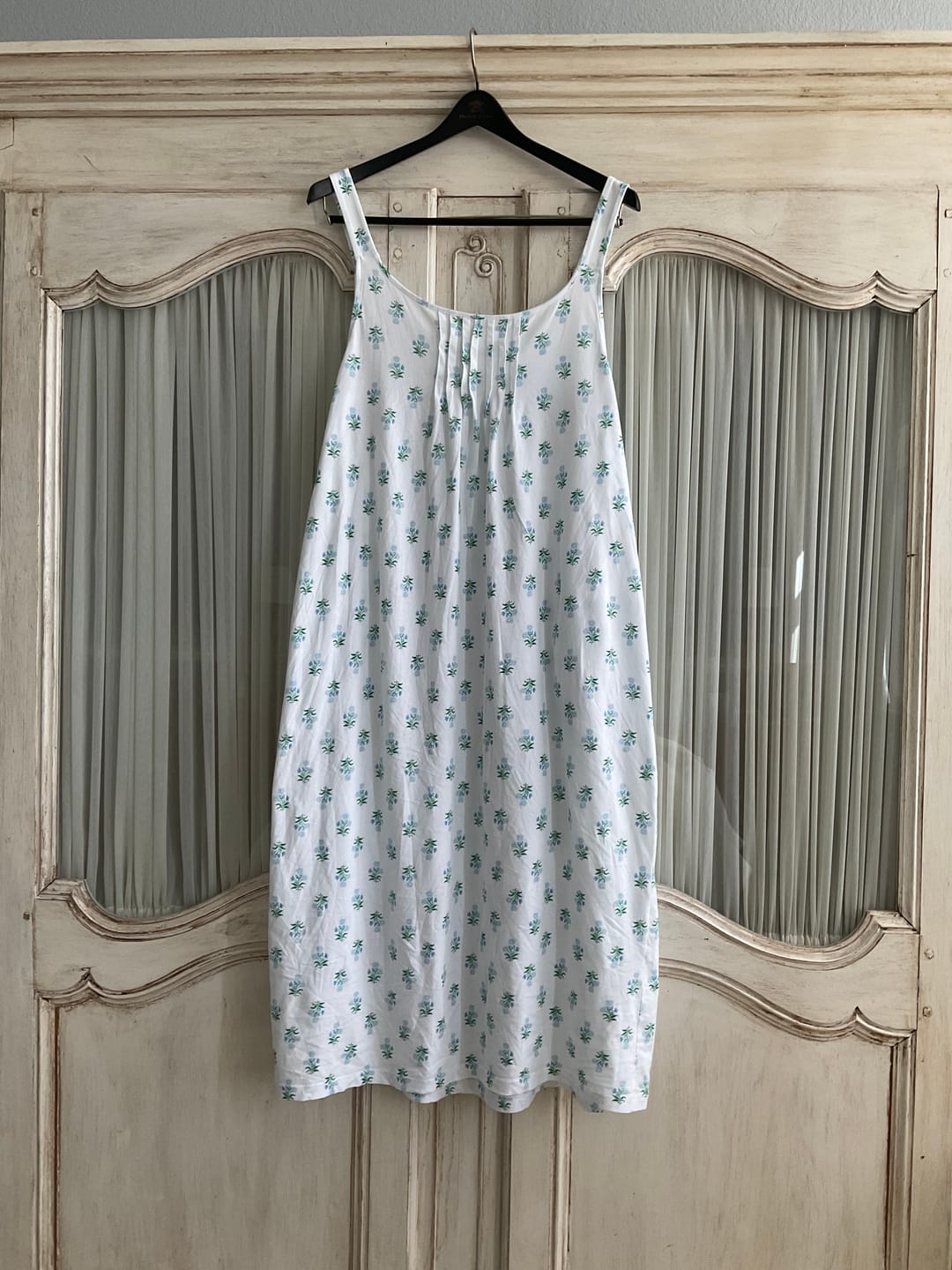 Customer photo review of White Bouquet Cotton Long Chemise